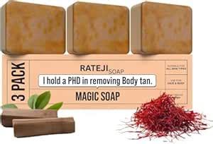 RATEJI Soap Sandalwood & Saffron Magic Soaps For Bath (100 gram X 1 PC ...