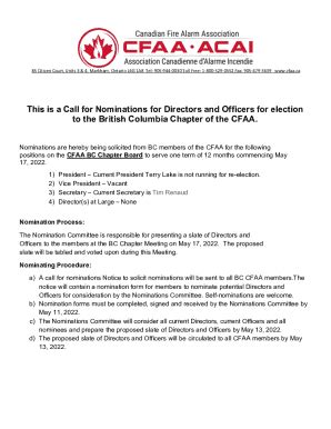 Fillable Online The Canadian Fire Alarm Association (CFAA) is looking ...