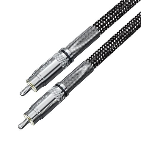 FIBBR Premium RCA Cable 6FT/2M, RCA Male to RCA Male, Audio Stereo ...