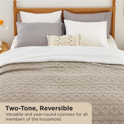 BEDSURE Sherpa King Size Blanket for Bed- Fuzzy Soft Cozy Blanket King ...