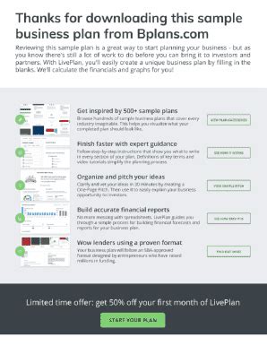 Using the LivePlan template Doc Template | pdfFiller