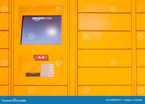 Valencia, Spain - April 16, 2021: Amazon Locker in a Spanish Shopping ...
