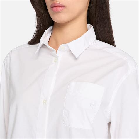 Poplin Shirt for Women in White