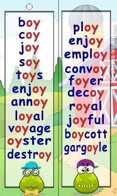 oy word list - FREE Printable - oy sound words for phonics lessons ...