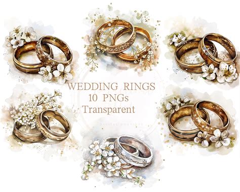 Gold Wedding Rings Clipart
