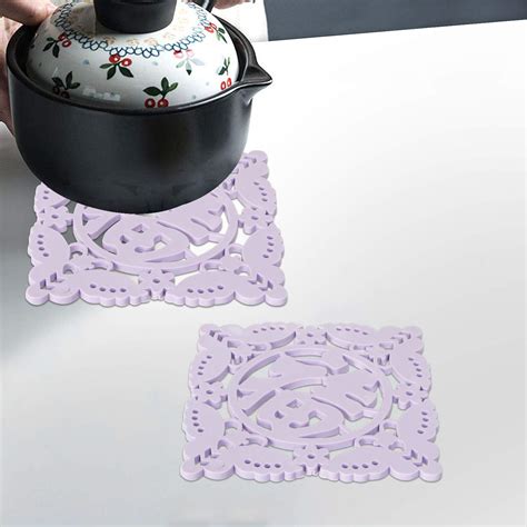 Buy HOKIPO Set of 2 PVC Silicone Heat Resistant 160°C Dining Table ...