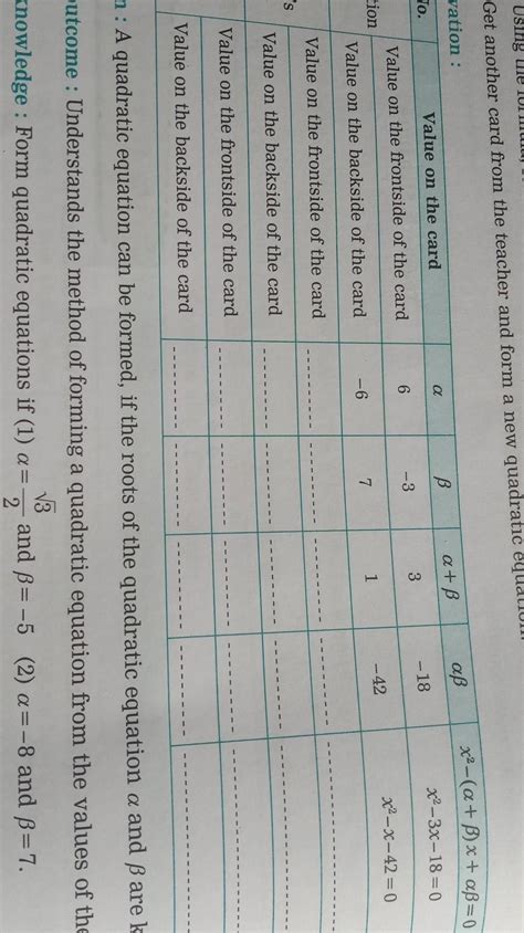 conclusion a quadrants equation can be formed if the roots of the ...