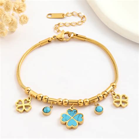 Clover Bracelets | 4 Leaf Clover Bracelet| Shop Now – Salty Accessories