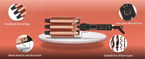 Urban Yog 3 Barrel Hair Curler for Women’s Hairstyle | Double Ceramic ...