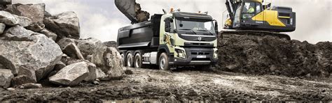 Download wallpaper excavator, volvo trucks, fmx 460, section trucks in ...