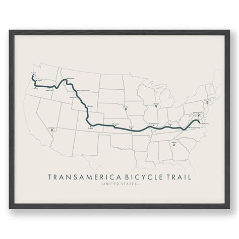 Transamerica Bicycle Trail Map | Transamerica Bicycle Trail Poster ...