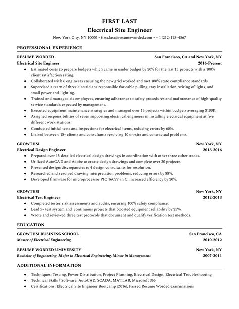 5 Civil Engineer Resume Examples for 2022 | Resume Worded