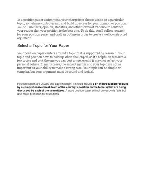 Image result for Position Paper Topics