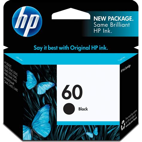 HP 60 Black Ink Cartridge CC640WN#140 B&H Photo Video