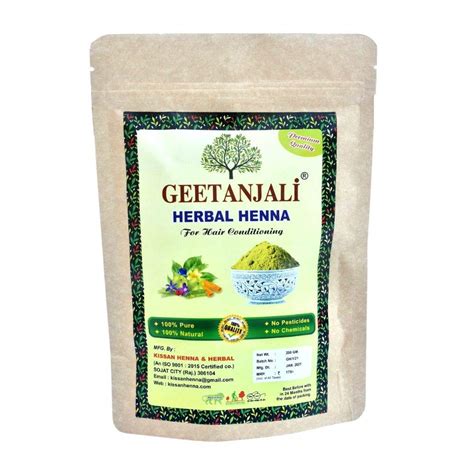 Buy Geetanjali Herbal Henna Powder for for Hair Growth Hair Care Hair ...
