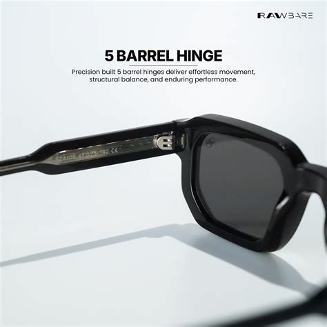 Vintage Cube - All Black Polarized Rectangle Sunglasses - RB2401 - Rawbare