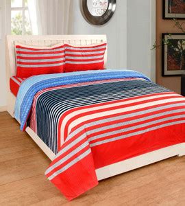 Mehak's Microfiber Double Flat 160 TC Striped Bedsheet - Buy Mehak's ...