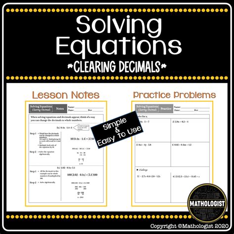 Image result for Solving Equations Containing Decimals