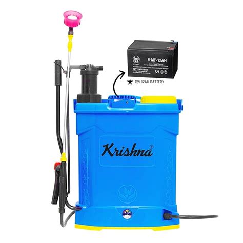 Krishan 20 Liter 2 in 1 Manual Cum Battery Operated Knapsack Sprayer ...