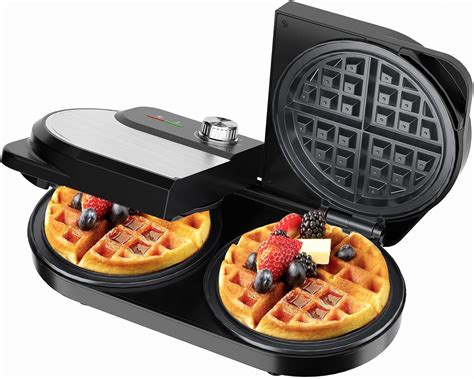 Amazon.com: YASHE Double Waffle Maker 6 Inch, 1400W Belgian Waffle ...