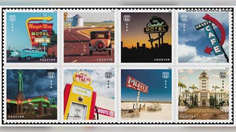 New 2026 USPS stamp designs featuring Route 66, Muhammad Ali and more ...