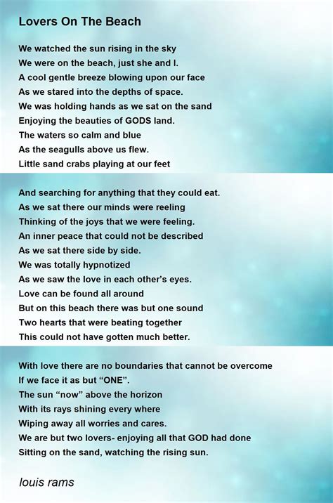 Beach Poems Romanticism