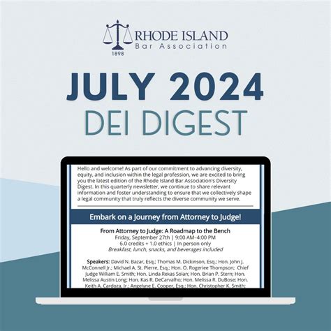 Rhode Island Bar Association on LinkedIn: Your quarterly DEI update is ...
