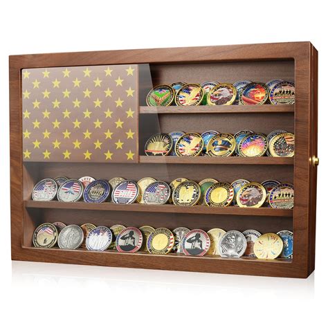 Amazon.com: TJWZXX Challenge Coin Display Holds 52 Coins,Wooden ...