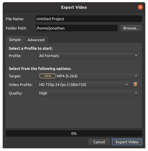 Rezultat imagine pentru OpenShot Export
