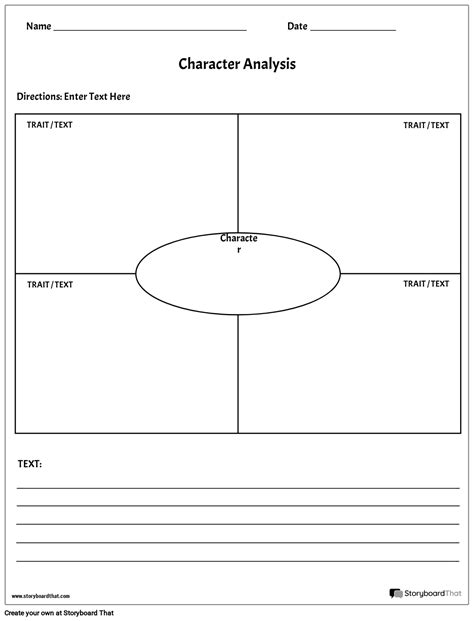 Character Analysis Worksheets by Storyboard That (2025)