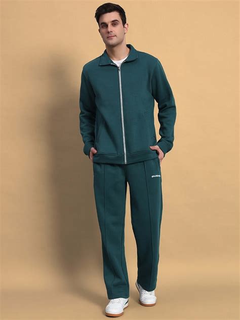 SHAGGY ZIPPER FLEECE CO-ORD SET (TEAL GREEN) | Buy Online at Wearduds India