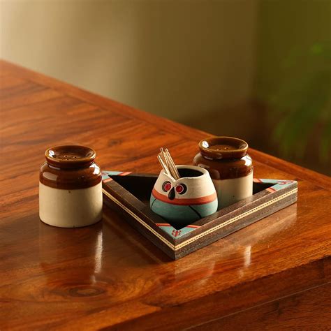 Buy CRAFTYKART Wooden Salt and Pepper Container,Dining Table Salt and ...