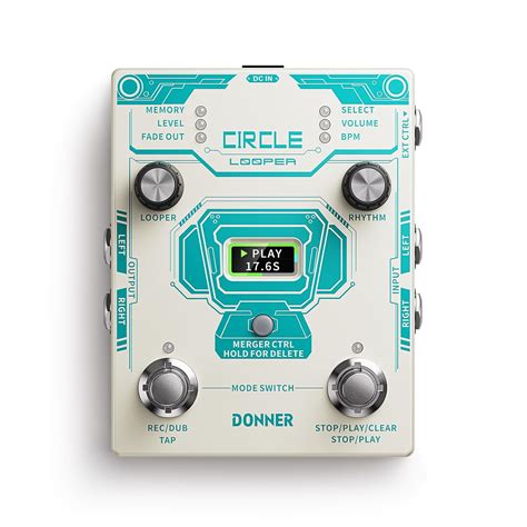 Donner Circle Looper Pedal | Stereo Guitar Looper Pedal | 40 Slots 160 ...