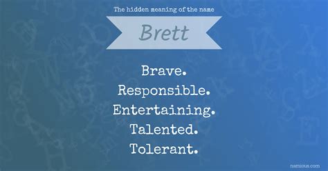 Brett Name Meaning