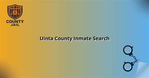 Uinta County Inmate Search