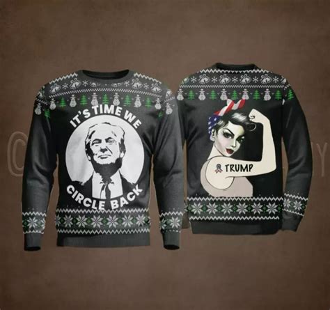 BG Trump It’s Time We Circle Back Ugly Christmas Sweater XS-5XL, Trump ...