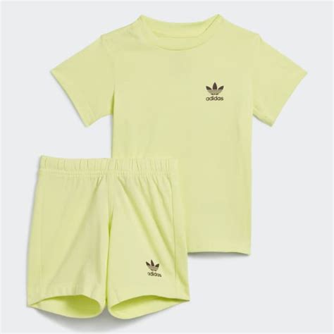 adidas Shorts and Tee Set - Yellow | Kids' Lifestyle