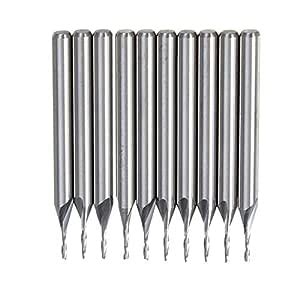 Buy Flutes End Mill Milling Cutter 1mm Carbide Flat Nose End Mills ...