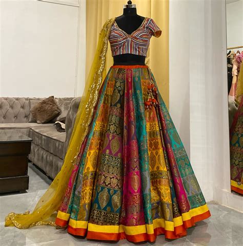 Burgundy beadwork lehenga – Ricco India