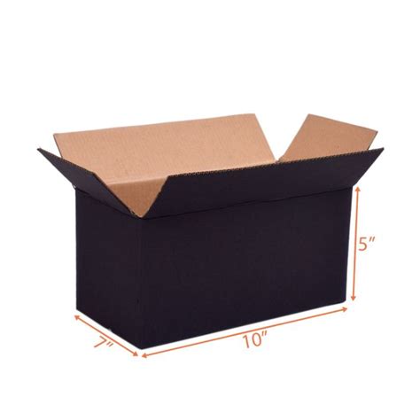 10X7X5 Black Packing Box | Small Cardboard Boxes