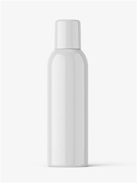 Closed aerosol bottle mockup / glossy - Mockups Design