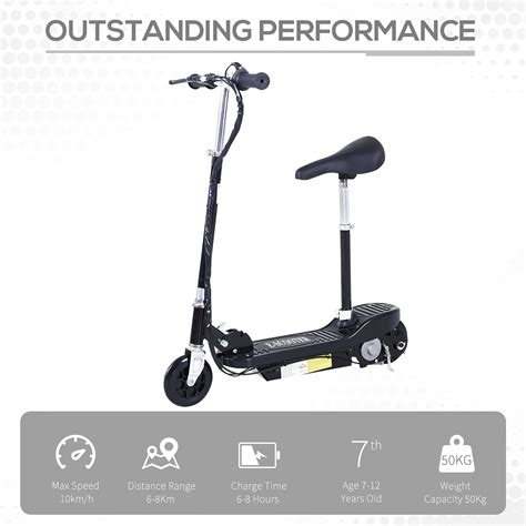 Buy HOMCOM Outdoor Ride On Powered Scooter for kids Sporting Toy 120W ...