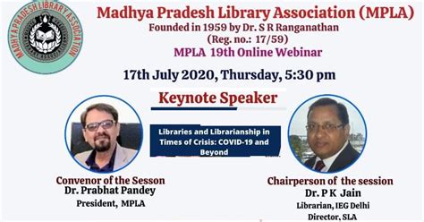 MPLA 19th Online Webinar on Libraries and Librarianship in Times of ...