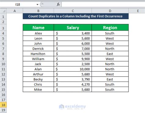 Excel Count Duplicates in Column 的图像结果