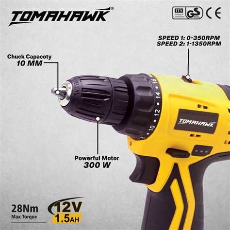10mm Cordless Drill Machine T7384 - TOMAHAWK® Tools