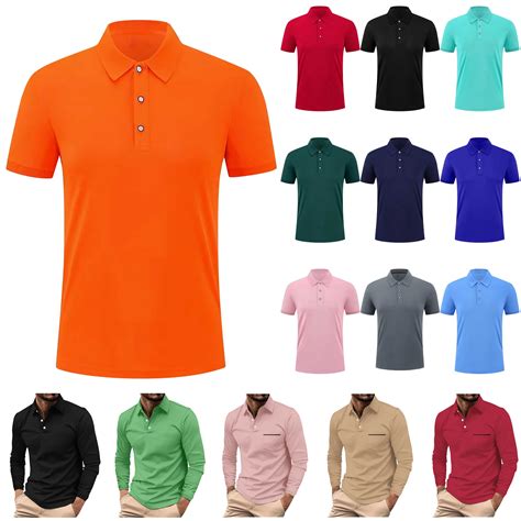 QATAINLAV Polos Shirts for Men Short Sleeve Golf Shirt Casual Button ...