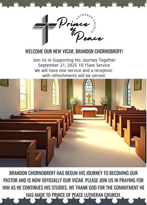 Installation of our new Vicar, Brandon Chornobroff, 434 Aldrich Road ...