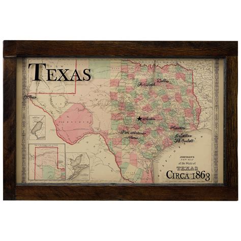 Texas Civil War Map, circa 1863 at 1stDibs