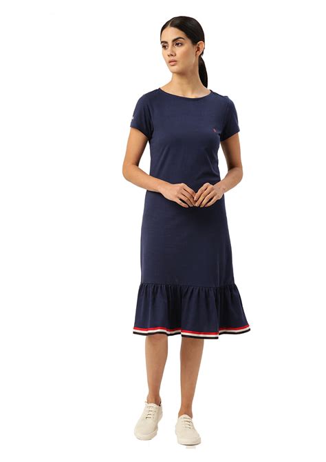 WOMENS PREMIUM COTTON HALF SLEEVE FLARED DRESSES – AM SWAN