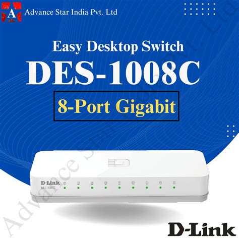 DGS-1008C 8-Port Gigabit Ethernet Switch Dealer in Nehru Place